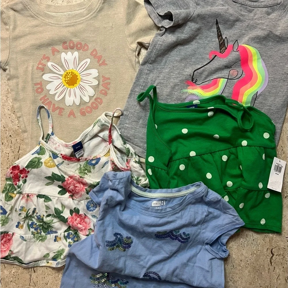 Bundle- Size 5T Baby Girl Cloths Dresses, Shirts, Shorts